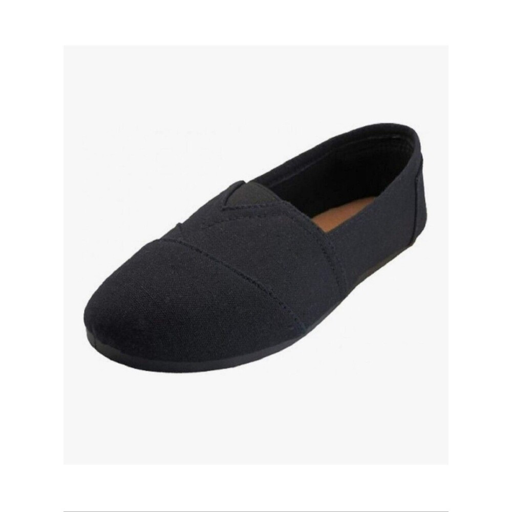 Harborsides Black Slip-On Canvas Flats - Size 9 Womens